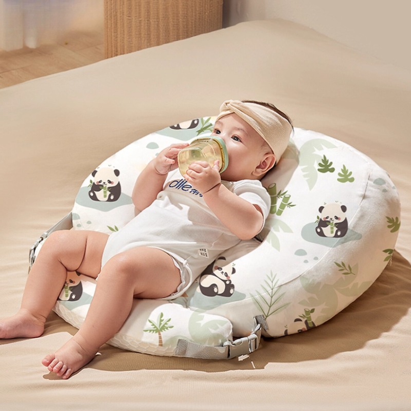 Nursing Pillow Breastfeeding - Pamuklu Anti-sıçrama Sütü Eğimli Yastık Bel